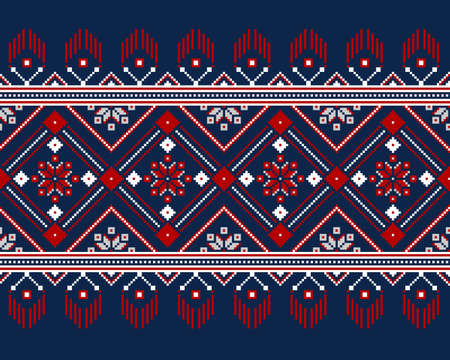 Vector illustration of ukrainian folk seamless pattern ornament.のイラスト素材