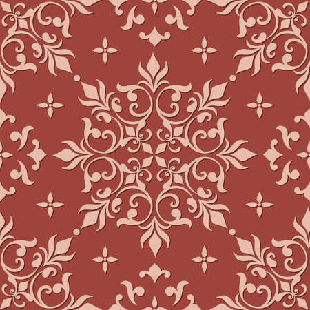 Vector damask seamless pattern element. Elegant luxury texture for wallpapers, backgrounds and page fill.のイラスト素材
