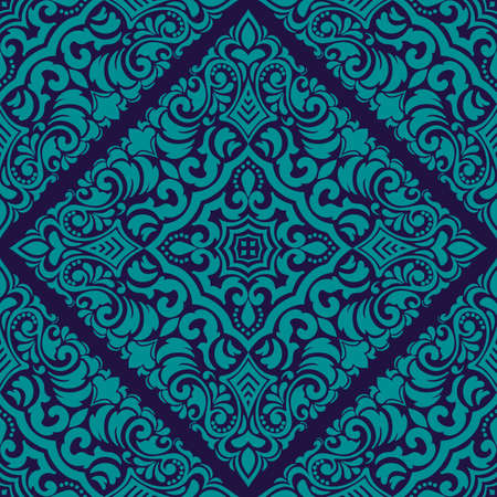 Vector damask seamless pattern element. Elegant luxury texture for wallpapers, backgrounds and page fill.のイラスト素材