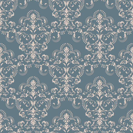 Vector damask seamless pattern background. Elegant luxury texture for wallpapers, backgrounds and page fill.のイラスト素材