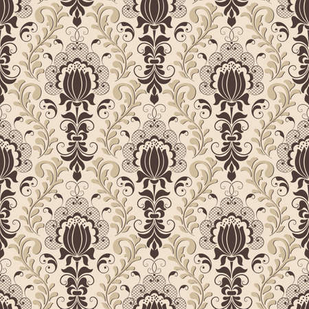 Vector damask seamless pattern background. Elegant luxury texture for wallpapers, backgrounds and page fill.のイラスト素材