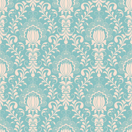Vector damask seamless pattern background. Elegant luxury texture for wallpapers, backgrounds and page fill.のイラスト素材