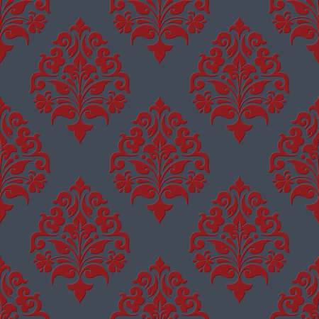 Vector damask seamless pattern background. Elegant luxury texture for wallpapers, backgrounds and page fill.のイラスト素材