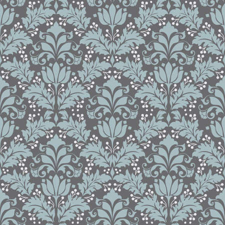 Vector damask seamless pattern background. Elegant luxury texture for wallpapers, backgrounds and page fill.のイラスト素材