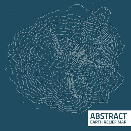 Vector abstract earth relief map.のイラスト素材