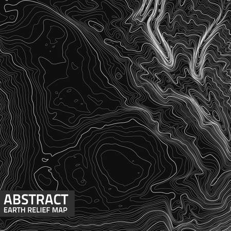 Vector abstract earth relief map.のイラスト素材