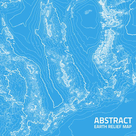 Vector abstract earth relief map.のイラスト素材