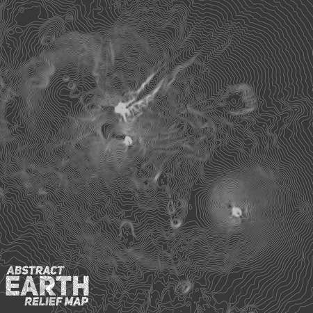 Vector abstract earth relief map.のイラスト素材