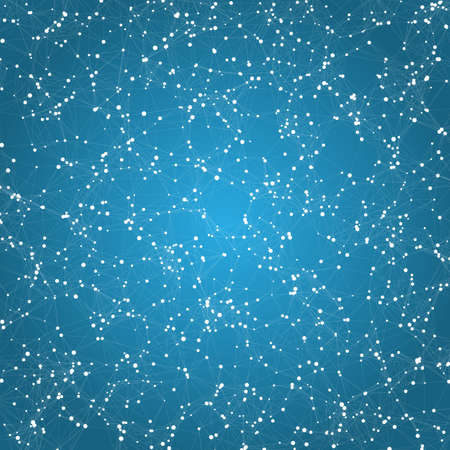 Abstract vector mesh background. Futuristic technology style. Flying debris. 