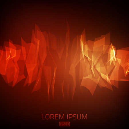 Abstract vector mesh background. Futuristic technology style. Flying debris. のイラスト素材