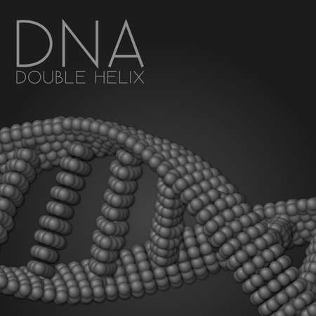 Chain of spheres with soft shadows in form of helix. Abstract geometric background. Protein chain or DNA helix.のイラスト素材