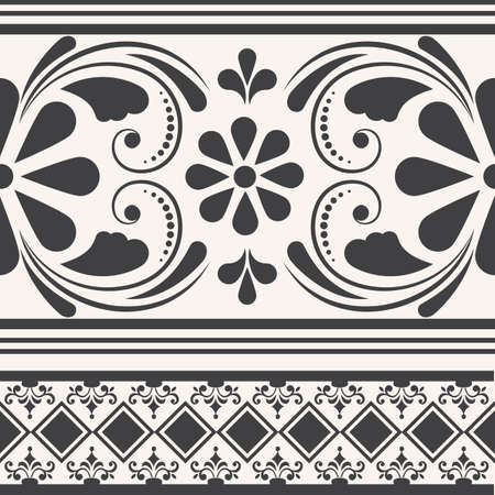 Vector damask seamless pattern element. Elegant luxury texture for wallpapers, backgrounds and page fill.のイラスト素材