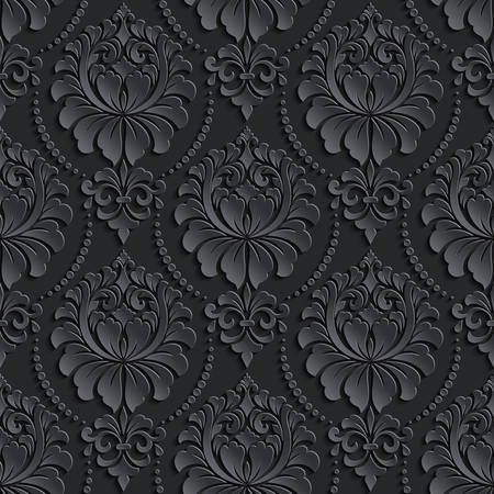 Vector damask seamless pattern background. Elegant luxury texture for wallpapers, backgrounds and page fill.のイラスト素材