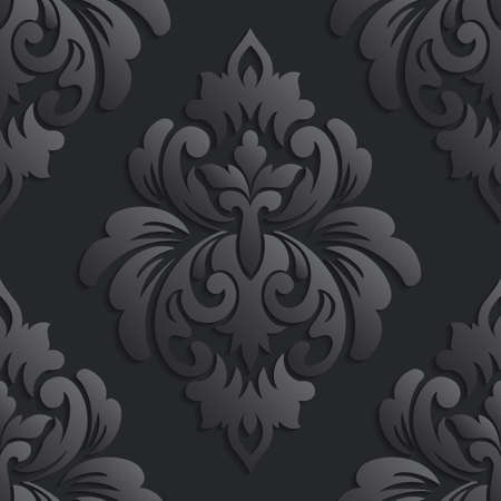 Vector damask seamless pattern element. Elegant luxury texture for wallpapers, backgrounds and page fill.のイラスト素材