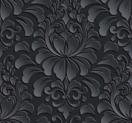 Vector damask seamless pattern element. Elegant luxury texture for wallpapers, backgrounds and page fill.のイラスト素材