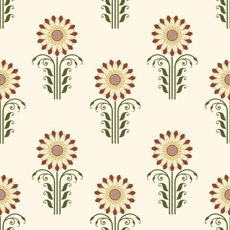 Vector flower seamless pattern background. Elegant texture for backgrounds. Classical luxury old fashioned floral ornament, seamless texture for wallpapers, textile, wrapping.のイラスト素材