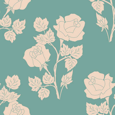 Vector flower seamless pattern element. Elegant texture for backgrounds. Classical luxury old fashioned floral ornament, seamless texture for wallpapers, textile, wrapping.のイラスト素材