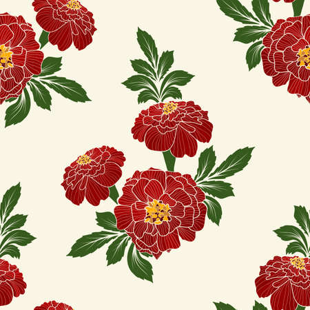 Vector flower seamless pattern element. Elegant texture for backgrounds. Classical luxury old fashioned floral ornament, seamless texture for wallpapers, textile, wrapping.のイラスト素材