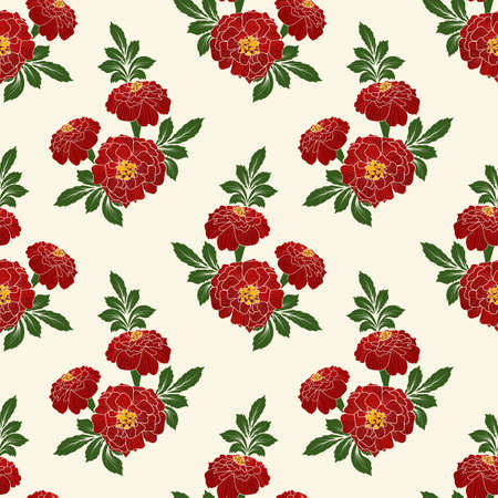 Vector flower seamless pattern background. Elegant texture for backgrounds. Classical luxury old fashioned floral ornament, seamless texture for wallpapers, textile, wrapping.のイラスト素材