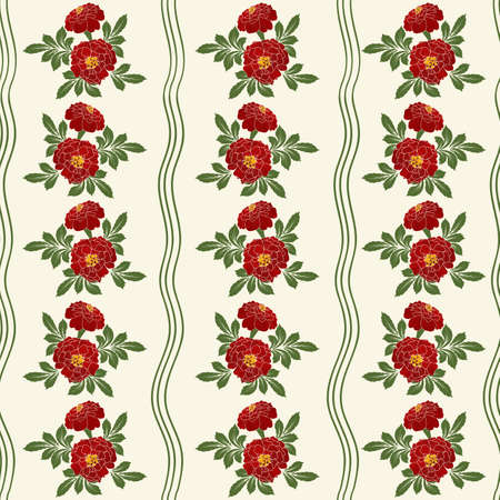 Vector flower seamless pattern background. Elegant texture for backgrounds. Classical luxury old fashioned floral ornament, seamless texture for wallpapers, textile, wrapping.のイラスト素材