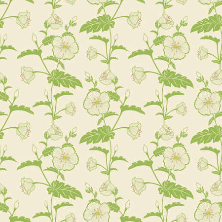 Vector flower seamless pattern background. Elegant texture for backgrounds. Classical luxury old fashioned floral ornament, seamless texture for wallpapers, textile, wrapping.のイラスト素材