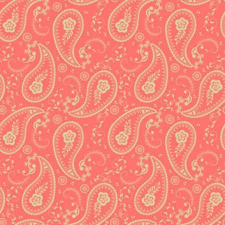 Vector floral seamless pattern background in Arabian style. Arabesque pattern. Eastern ethnic ornament. Elegant texture for backgrounds.のイラスト素材