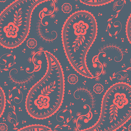 Vector floral seamless pattern element in Arabian style. Arabesque pattern. Eastern ethnic ornament. Elegant texture for backgrounds.のイラスト素材