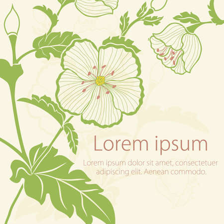 Hand drawn decorative vector floral elements for design. Page decoration element.のイラスト素材