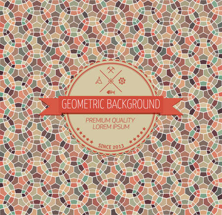 Abstract background, geometric design, vector illustration. Geometric tesselation of colored surface. Stained-glass window style. Abstract color blur.のイラスト素材