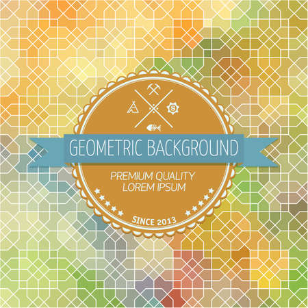 Abstract background, geometric design, vector illustration. Geometric tesselation of colored surface. Stained-glass window style. Abstract color blur.のイラスト素材