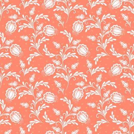 Vector flower seamless pattern background. Elegant texture for backgrounds. Classical luxury old fashioned floral ornament, seamless texture for wallpapers, textile, wrapping.のイラスト素材