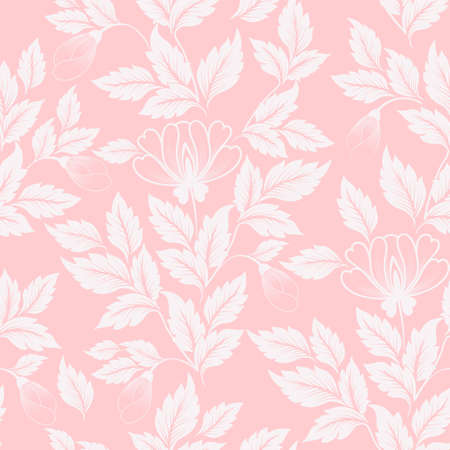 Vector flower seamless pattern element. Elegant texture for backgrounds. Classical luxury old fashioned floral ornament, seamless texture for wallpapers, textile, wrapping.のイラスト素材