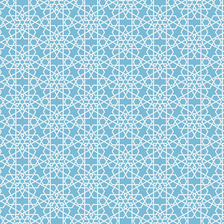 Vector abstract geometric islamic background. Based on ethnic muslim ornaments. Intertwined paper stripes. Elegant background for cards, invitations etc.のイラスト素材