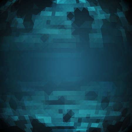 Abstract vector mesh background. Chaotically connected points and polygons flying in space. Flying debris. Futuristic technology style card. Lines, points, circles and planes. Futuristic design.のイラスト素材