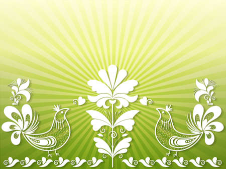 Wedding invitation and announcement card with floral background artwork. Elegant ornate floral background. Floral background and elegant flower elements. Design template.のイラスト素材