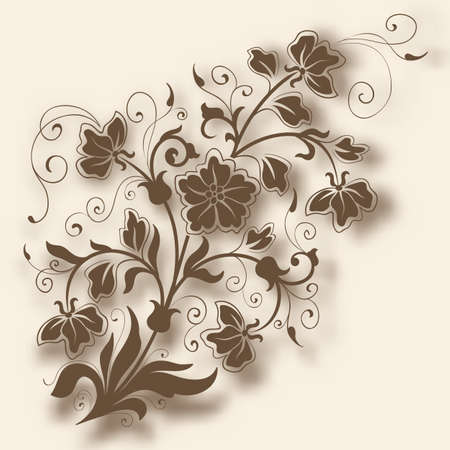 Vector illustration of mehndi ornament. Traditional indian style, ornamental floral elements for henna tattoo, stickers, mehndi and yoga design, cards and prints. Abstract floral vector illustration.のイラスト素材