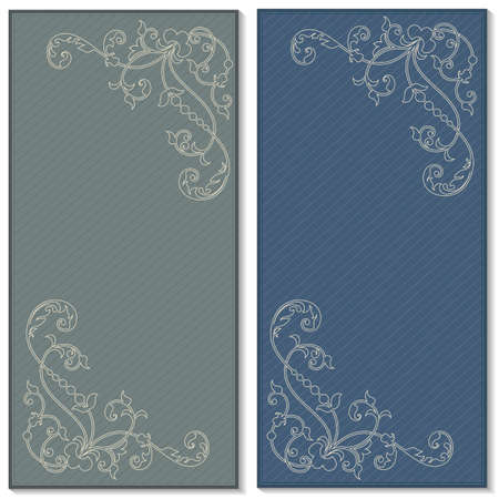 Wedding invitation and announcement card with floral background artwork. Elegant ornate floral background. Floral background and elegant flower elements. Design template.のイラスト素材