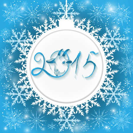 Elegant Christmas background with snowflakes and place for text. Abstract winter background. Vector Illustration.のイラスト素材