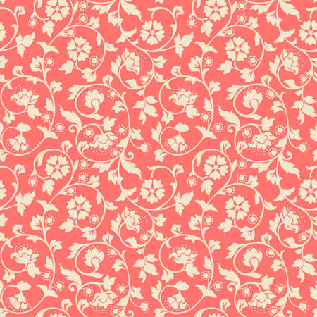 Vector flower seamless pattern background. Elegant texture for backgrounds. Classical luxury old fashioned floral ornament, seamless texture for wallpapers, textile, wrapping.のイラスト素材
