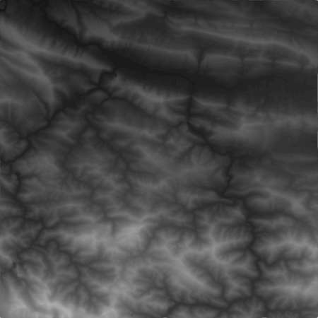 Vector abstract earth relief map. Generated conceptual elevation map. Isolines of landscape surface...
