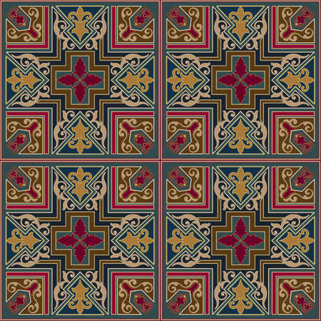 Zentangle styled geometric ornament pattern background. Orient traditional ornament. Boho styled. Abstract geometric seamless pattern elegant background for cards and invitations.のイラスト素材