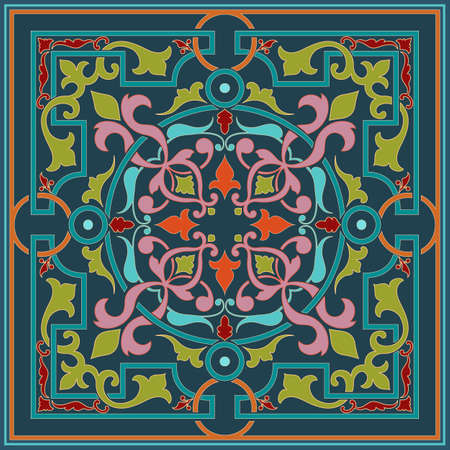 Zentangle styled geometric ornament pattern element. Orient traditional ornament. Boho styled. Abstract geometric seamless pattern elegant element for cards and invitations.のイラスト素材