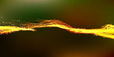 Abstract vector colorful wave mesh background. Point cloud array. Chaotic light waves. Technological cyberspace background. Cyber waves.のイラスト素材