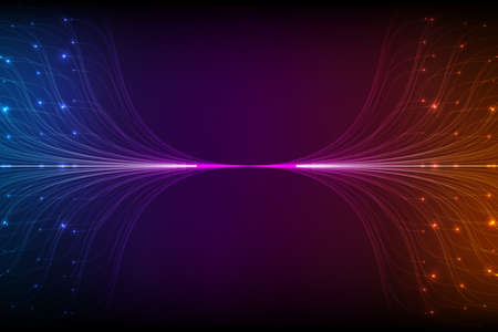 Abstract vector violet lines mesh background. Bioluminescence of tentacles. Futuristic style card. Elegant background for business presentations. Eps 10.のイラスト素材