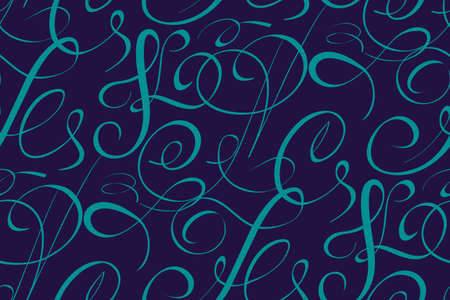 Vector seamless pattern element with abstract handwriting text. Vintage script. Awesome seamless pattern for your design.のイラスト素材
