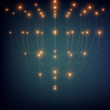 Abstract vector mesh background. Bio luminescence of tentacles. Futuristic style card. Elegant background for business presentations. Eps 10.のイラスト素材