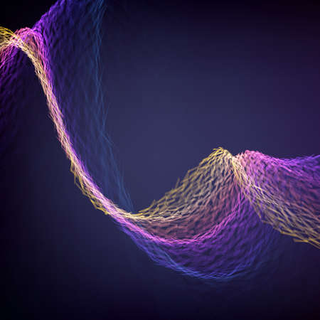 Abstract destroyed violet flame vector mesh background. Futuristic technology style. Elegant...