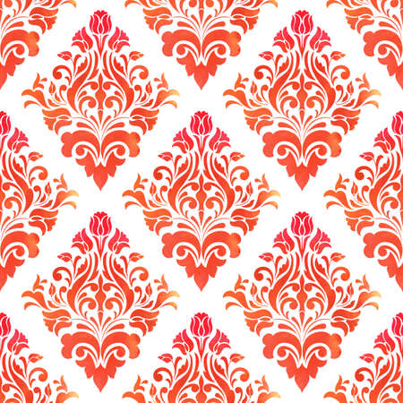 Vector damask seamless pattern background. Elegant luxury texture for wallpapers, backgrounds and...