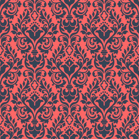 Vector damask seamless pattern background. Classical luxury old fashioned damask ornament, royal...