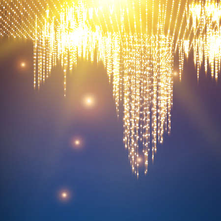 Abstract random glowing lines background. Colorful stripes. Technological cyberspace background.のイラスト素材